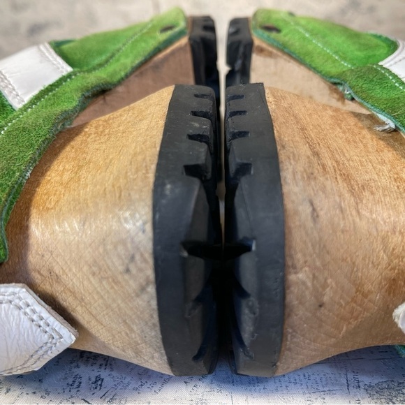 John Fluevog Vintage 90's wooden clog shoe Restitution Made in England - Picture 9 of 14